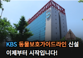 KBS 동물보호 가이드라인 신설, 이제부터 시작입니다!