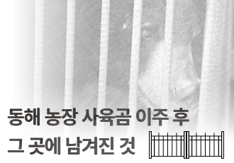 동해 농장 사육곰 이주 후. 그 곳에 남겨진 것