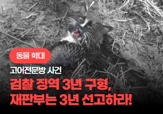 [동물학대] '고어전문방 사건' 검찰 징역 3년 구형, 재판부는 3년 선고하라!