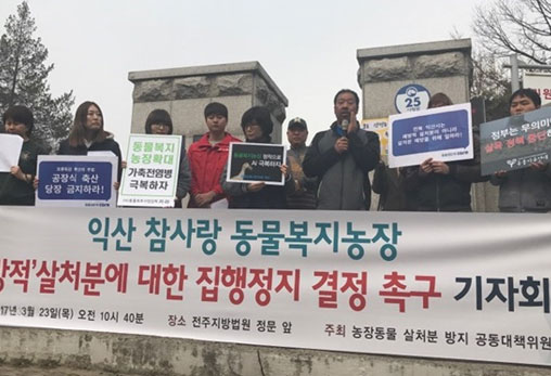 [후기] 익산 참사랑 동물복지농장 '예방적' 살처분에 대한 집행정지 결정 촉구 기자회견 및 재판 공동 참관